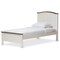 Baxton Studio Harry Classic Butter Milk and Walnut Finishing Twin Size Platform Bed 125-6812 - alternate 1